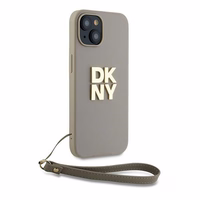 DKNY Viedtālruņa apvalks ar siksniņu un logotipu iPhone 15 Plus - bēšs