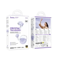 HOCO bezvadu austiņas bluetooth TWS EW202 violetas