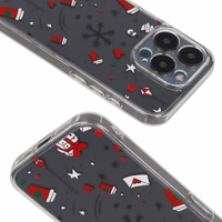 TEL PROTECT Ziemassvētku caurspīdīgs viedtālruņa apvalks Iphone 16 Pro Max dizains 3