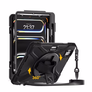 Izturīgs aizsargapvalks Crong Defender Plus iPad Pro 11″ M5 (2025) / M4 (2024) planšetdatoram, melns