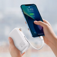 Baseus portatīvais lādētājs 20000mAh Qpow Pro - USB + Type C - PD 20W ar Lightning kabeli (PPQD060202) balta