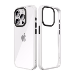 Rock Guard sērijas viedtālruņa apvalks Iphone 15 Plus caurspīdīgs-balts