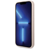 Guess 4G Big Metal Logo viedtālruņa apvalks iPhone 15 Pro – rozā