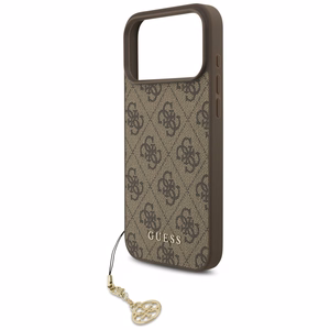 Guess 4G Charms Collection MagSafe чехол для iPhone 17 Pro Max - коричневый