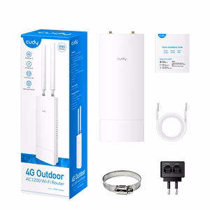 Cudy LT500 bezvadu maršrutētājs Fast Ethernet divjoslu (2.4 GHz / 5 GHz) 4G balts
