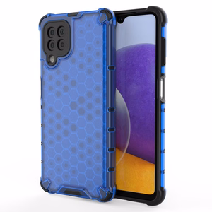 Honeycomb viedtālruņa apvalks ar TPU buferi Samsung Galaxy A22 4G zils