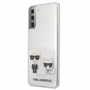Karl Lagerfeld Karl&Choupette apvalks Samsung Galaxy S21+ - caurspīdīgs