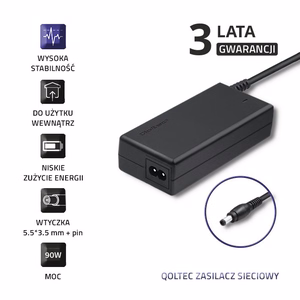 Qoltec 50089.90W strāvas adapteris iekštelpu melns