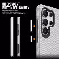 Perfekcionistu trīsstūra korpuss Samsung S928 S24 Ultra sudraba krāsā