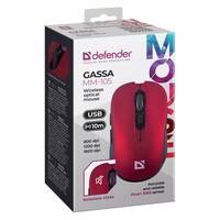MOUSE DEFENDER GASSA MM-105 RF SILENT sarkans