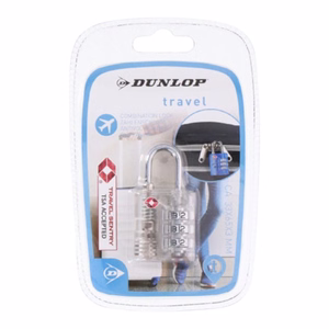 Dunlop TSA combination luggage lock, white