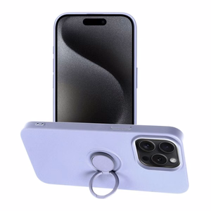 Case for iPhone 15 PRO MAX Silicone Ring purple