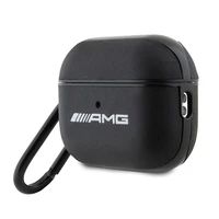 AMG AMAP2SLWK AirPods Pro 2 (2022/2023) apvalks melns/melns Ādas balts logotips