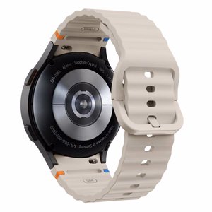 Tech-Protect силиконовый спортивный ремешок для Samsung Galaxy Watch 4 / 5 / 5 Pro / 6 / 7 / FE - бежевый
