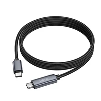 Kabelis USB C uz USB C Hoco 3A 60W ar digitālo indikatoru 1 m X112 melns