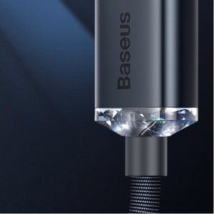 USB kabelis Baseus Crystal Shine violets Lightning 120cm