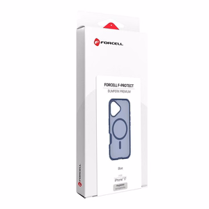 Case for iPhone 17 Forcell F-Protect BumperX Premium compatible with MagSafe navy blue