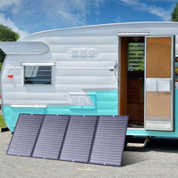 Choetech SC010 saules tūrisma lādētājs, salokāms, 160W - melns