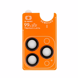 Aizsargstikls Tel Protect Titanium Lens 99% AR uz kameras Iphone 15 Pro/15 Pro Max titāna (3 objektīvi)