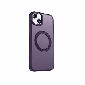Viedtālruņa apvalks Mag Ring ar rotējošu gredzenu iPhone 15 Pro 6,1" violets