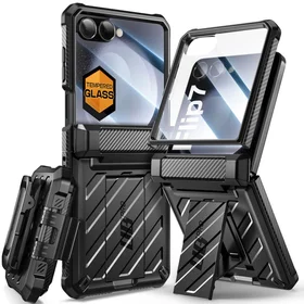 Supcase Unicorn Beetle Pro viedtālruņa apvalks Samsung Galaxy Z Flip 7 - melns