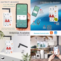 TUYA viedais automātslēdzis, 1P+N, Wi-Fi, RS485, 63A