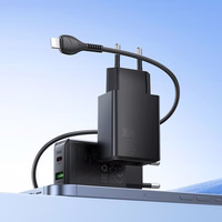 Lādētājs viedtālrunim Hoco USB A + USB C QC3.0 PD AFC 3A 30W + kabelis USB C uz USB C N71 melns