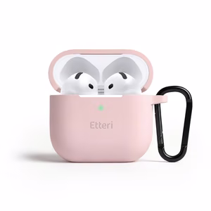Etteri silikona maciņš AirPods 4 gaiši rozā