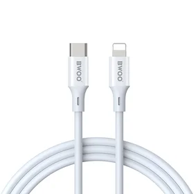 BWOO Kabelis USB-C - Lightning 1m 27W ABS + TPE X283 C-L balts