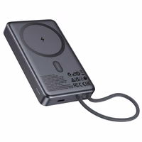 Ārējā baterija Power Bank Hoco Q44 20W Magnetic 10000mAh melna