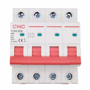 Miniatūrs ķēdes pārtraucējs, 4P, 20A, C klase, 6kA