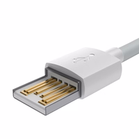 Baseus kabelis Simple Wisdom USB - Lightning 1,5 m 2,4A balts 2 gab.