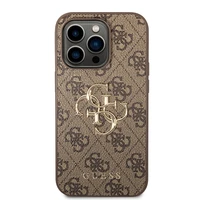 Guess GUHCP15L4GMGBR iPhone 15 Pro 6.1" brūns/brūns cietais apvalks 4G Big Metal Logo