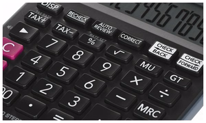 CASIO biroja kalkulators MJ-120D PLUS melnā krāsā , 12 ciparu displejs