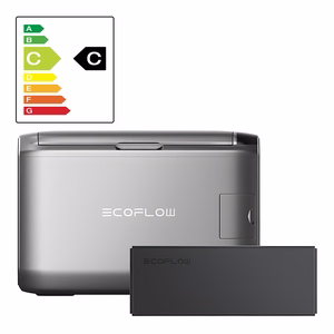 Komplekts: EcoFlow Glacier 55L portatīvais ledusskapis + 298Wh baterija.