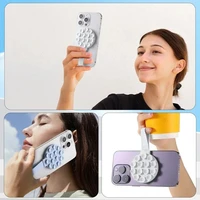 Silikona piesūcošs telefona turētājs magnētisks ar gredzenu MSH9 melns