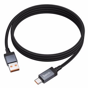 Kabelis USB A uz USB C Hoco 5A ar ekrānu 1 m X118 melns