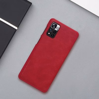 Nillkin Qin viedtālruņa apvalks Xiaomi Redmi Note 11 Pro+ (Ķīna) / Redmi Note 11 Pro (Ķīna) / Mi11i HyperCharge aizsargstikls ar statīvu brūns