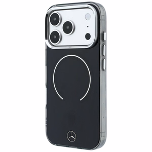 Mercedes Double Layer Iconic Logo vāciņš modelim iPhone 18 Pro Max / 17 Pro Max, saderīgs ar MagSafe – melns