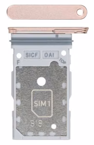 SIM card holder Samsung S931 S25/S936 S25 Plus Dual Rozā Zeltains original (service pack)