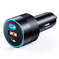 Lādētājs CHOETECH 2xUSB-C, USB-A: 12-24V, 130W, QC3.0, PD3.0, PPS