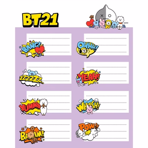 BT21 uzlīmju komplekts