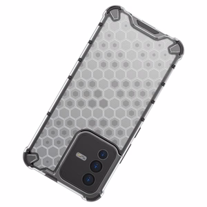 Honeycomb case бронированная крышка с гелевой рамкой Vivo V23 5G чёрный