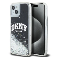 DKNY Liquid Glitter Big Logo iPhone 14/15/13 Viedtālruņa apvalks (m) - melns (m)