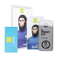 5D Mr. Monkey Aizsargstikls - Apple iPhone 16 Pro melns (Strong Privacy)