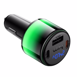 Automašīnas lādētājs Hoco Z69B, USB-A + 2 × USB-C, PD QC3.0, 57 W, melns