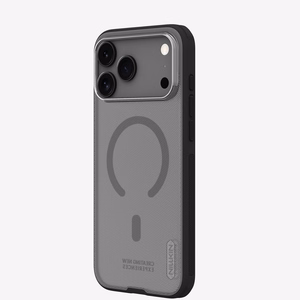 Nillkin Super Frosted Shield Pro Magnētiskais viedtālruņa apvalks saderīgs ar MagSafe iPhone 17 Pro Max - caurspīdīgs melns