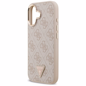 Guess 4G Triangle Logo Magnētiskais viedtālruņa apvalks iPhone 17 - rozā zelts