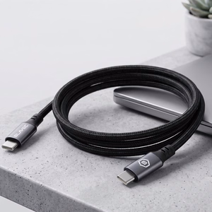 Blavec Zumi pīts kabelis Type C - Type C PD 60W 3A ar LCD displeju 1m Apple CarPlay/Android Auto melns