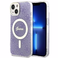 Guess GUHMP14MH4STU iPhone 14 Plus 6.7" violets/violets cietais apvalks 4G Magnētiskais